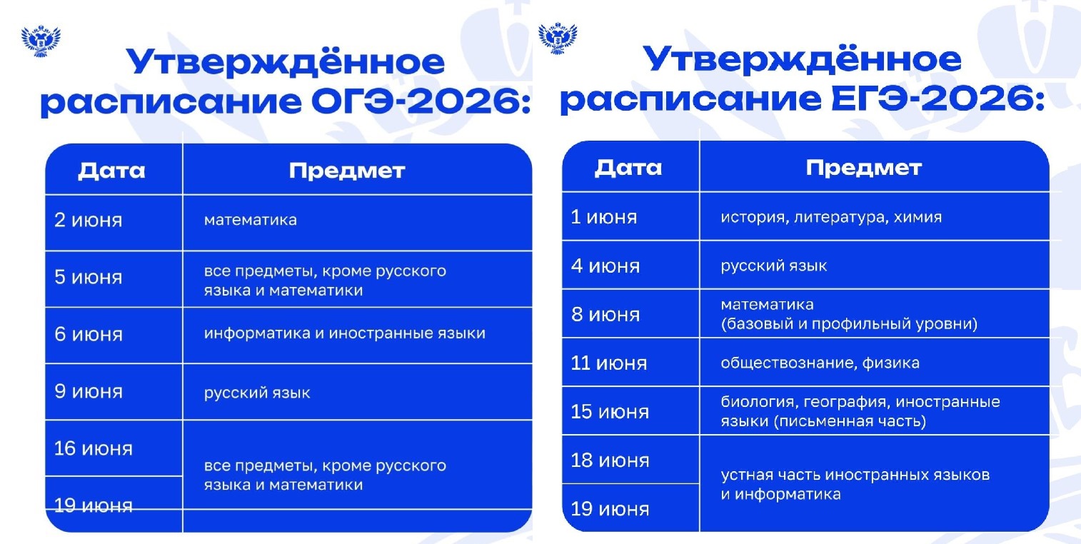 Расписание ГИА -2026